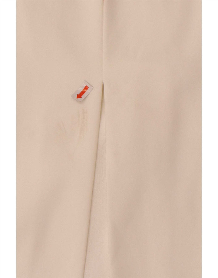 Zara Damen Trägerloses Kleid UK 8 Small Weiß Polyester