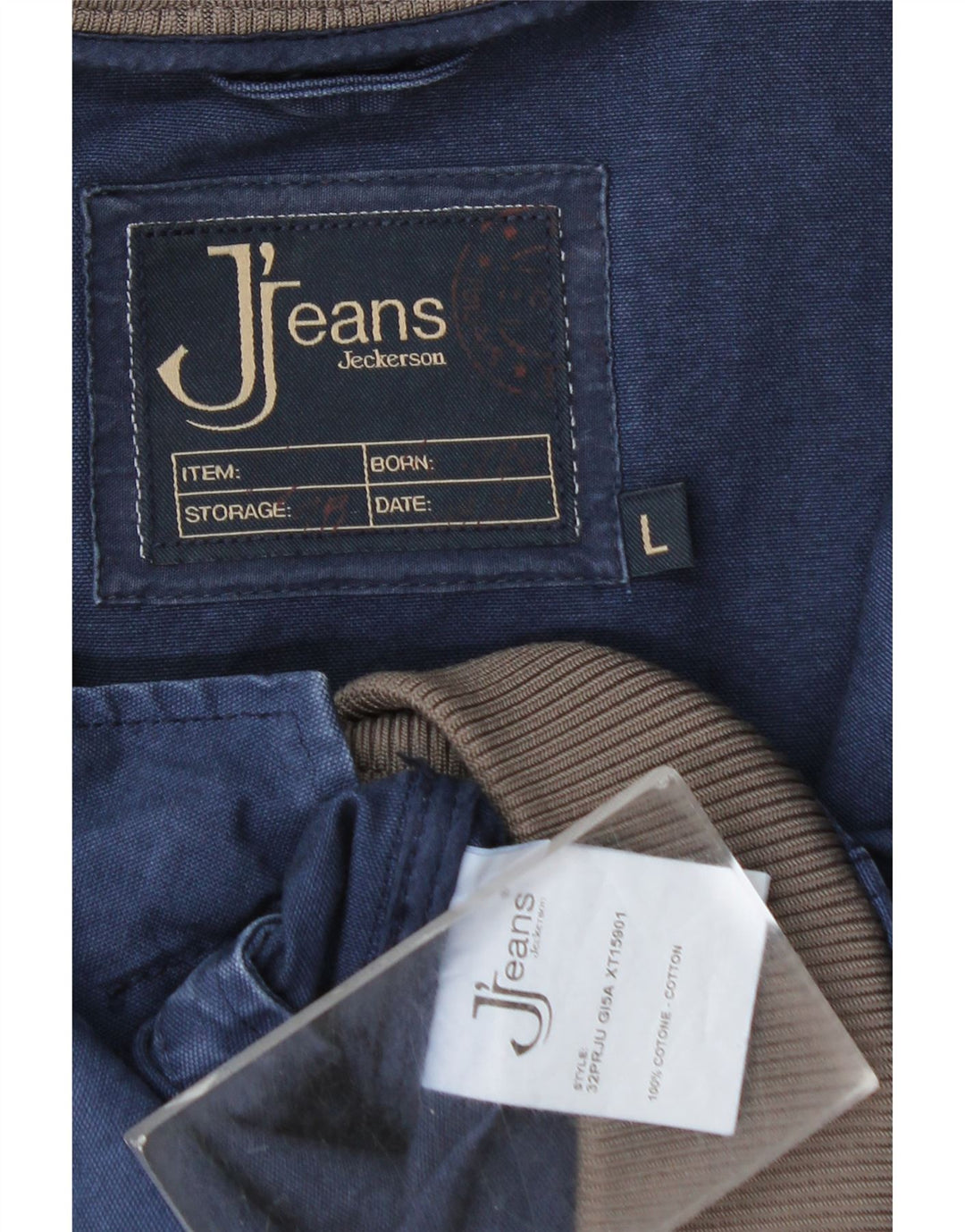 Jeckerson Herren Jeansjacke UK 40 Große marineblaue Baumwolle