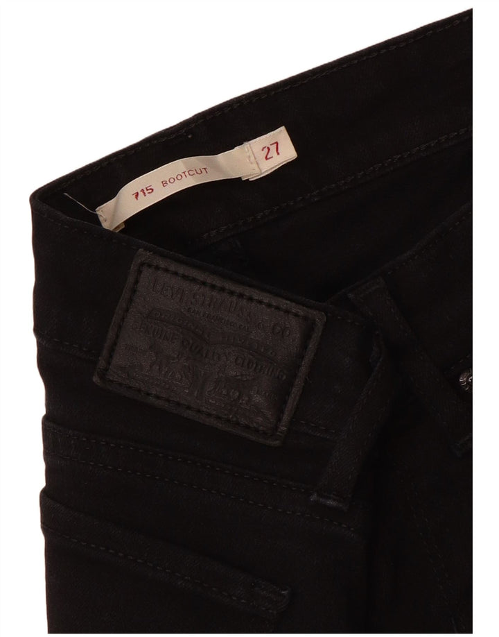 Levi's Damen 715 Bootcut Jeans W27 L28 Schwarz