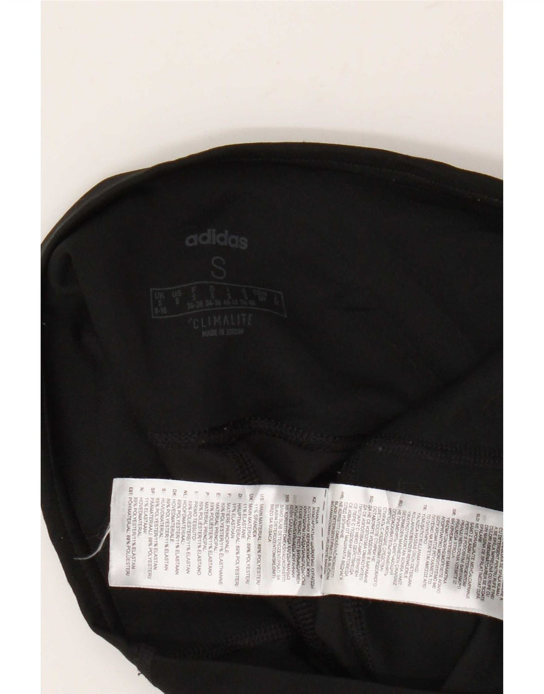 Adidas Damen Climalite Leggings UK 8/10 Small Schwarz Polyester