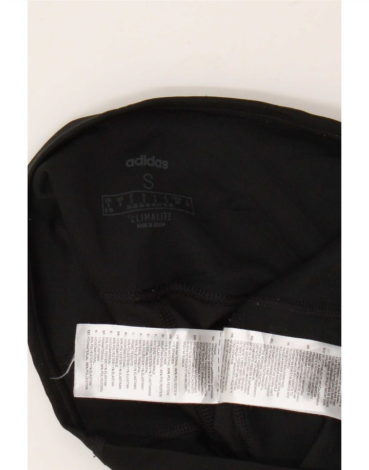 Adidas Damen Climalite Leggings UK 8/10 Small Schwarz Polyester