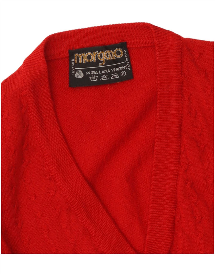 MORGANO Herren Weste Tank Top Kleine rote Wolle