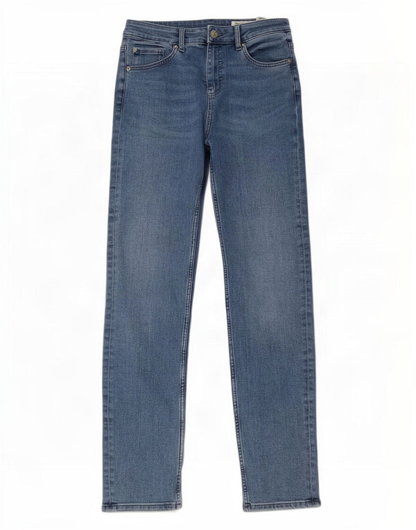 Marks & Spencer Damen The Sienna Straight Jeans UK 12 Medium W30 L31 Blau