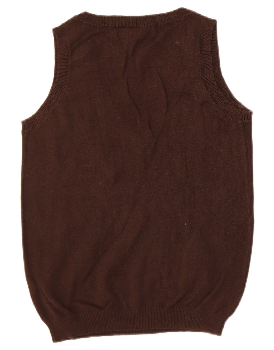 Zara Damen Weste Tank Top UK 12 Mittelbraune Baumwolle