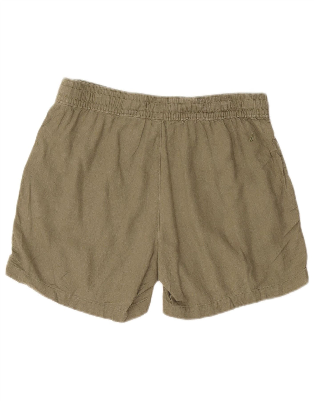 Nautica Damen Chinoshorts Medium W30 Khaki Leinen