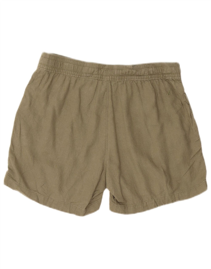 Nautica Damen Chinoshorts Medium W30 Khaki Leinen