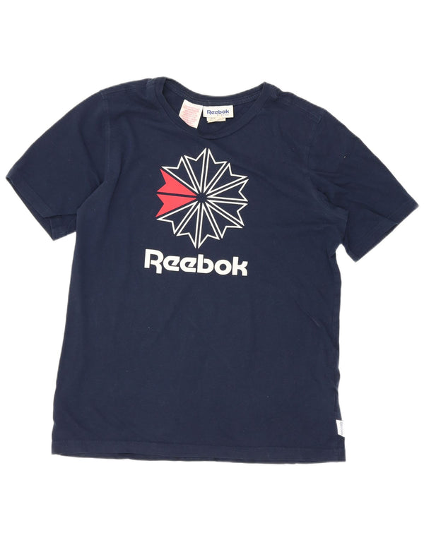 Reebok Jungen Graphic T-Shirt Top 13–14 Jahre Marineblaue Baumwolle