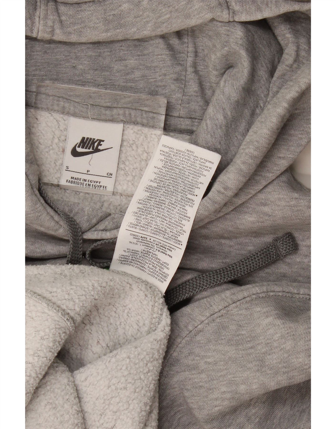 Nike Herren-Kapuzenpullover mit Grafik, Größe S, graue Baumwolle