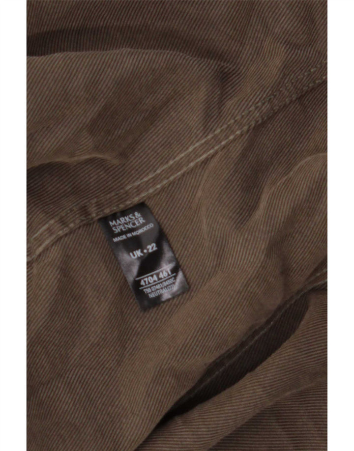 Marks & Spencer Damen Bomberjacke UK 22 2XL Braunes Lyocell