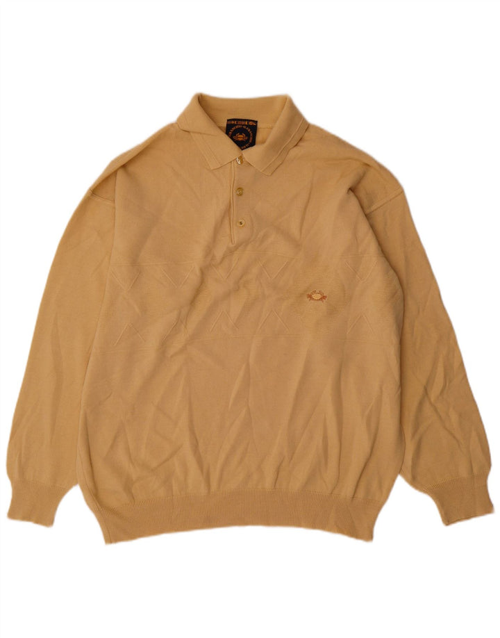 Il Granchio Herren-Pullover mit Polokragen, Größe L, Beige