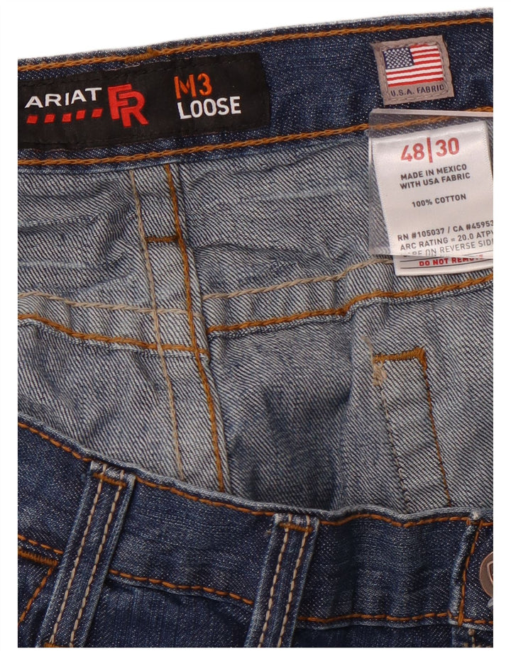 ARIAT Herren M3 Loose Jeans W48 L30 Blaue Baumwolle