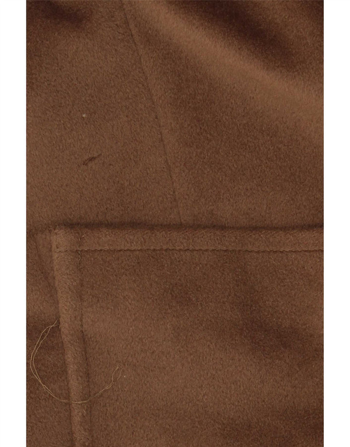 Max Mara Damen Übergroßer Mantel UK 12 Mittelbraune Wolle