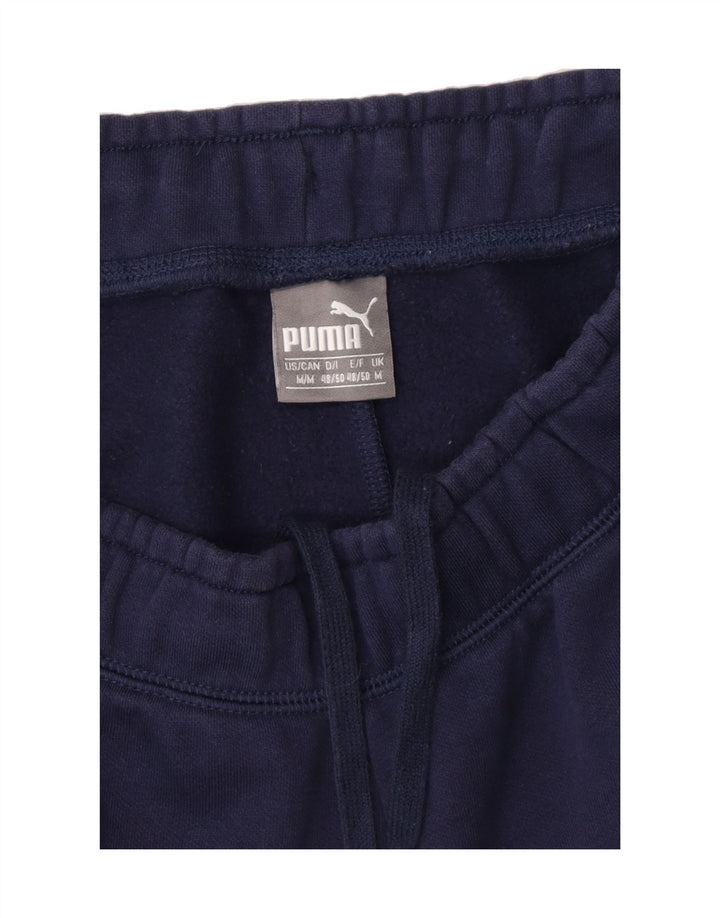 PUMA Mens Graphic Tracksuit Trousers Joggers Medium  Navy Blue Vintage Puma and Second-Hand Puma from Messina Hembry 