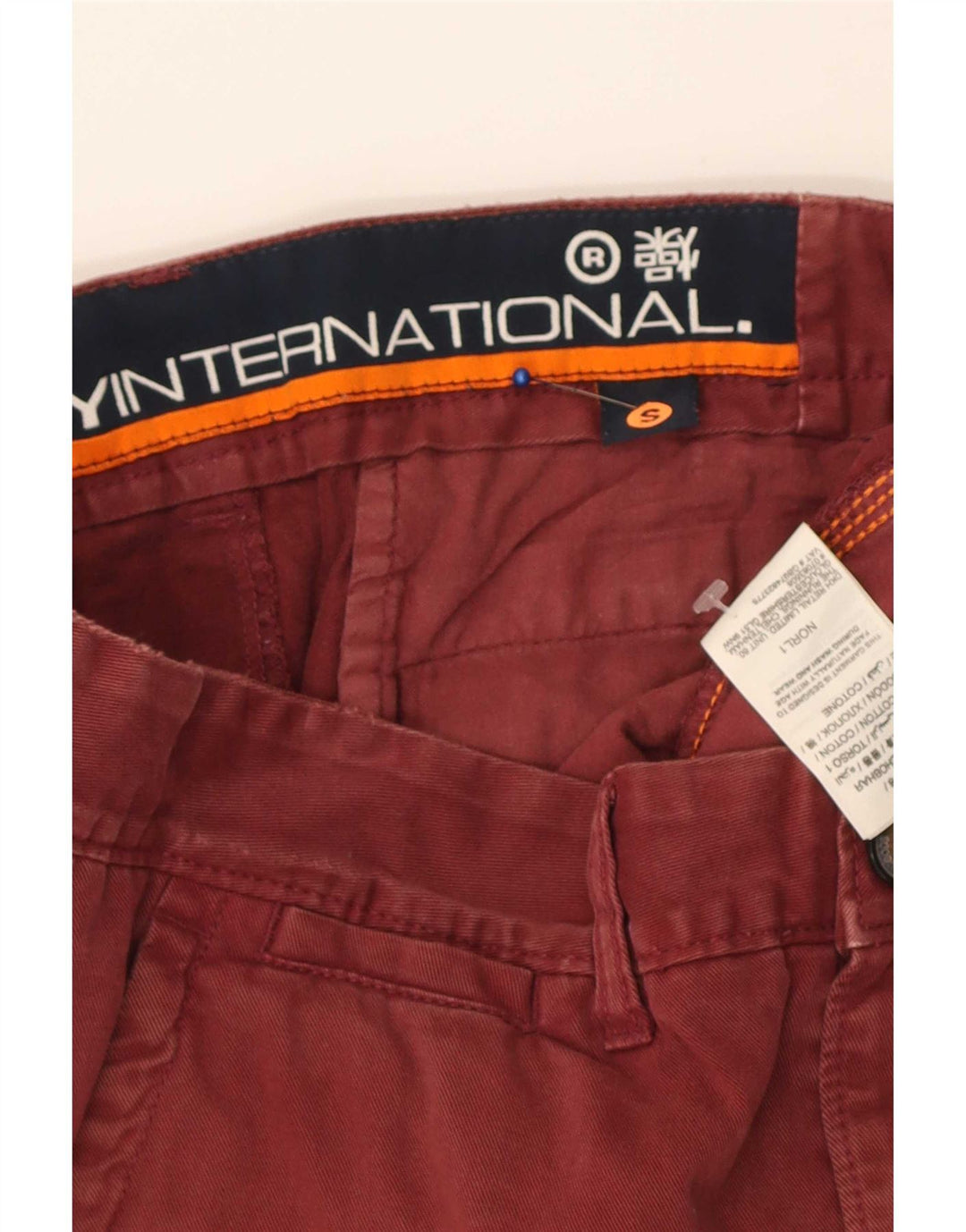 Superdry Herren Chino-Shorts, Größe S, Größe 32, Kastanienbraun, Baumwolle