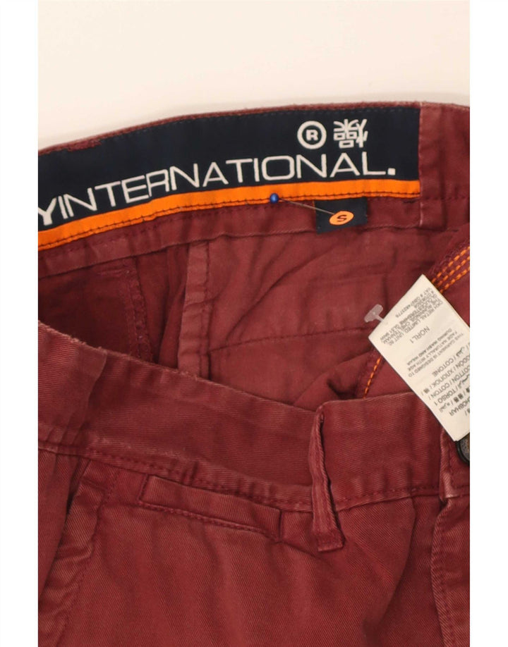 Superdry Herren Chino-Shorts, Größe S, Größe 32, Kastanienbraun, Baumwolle