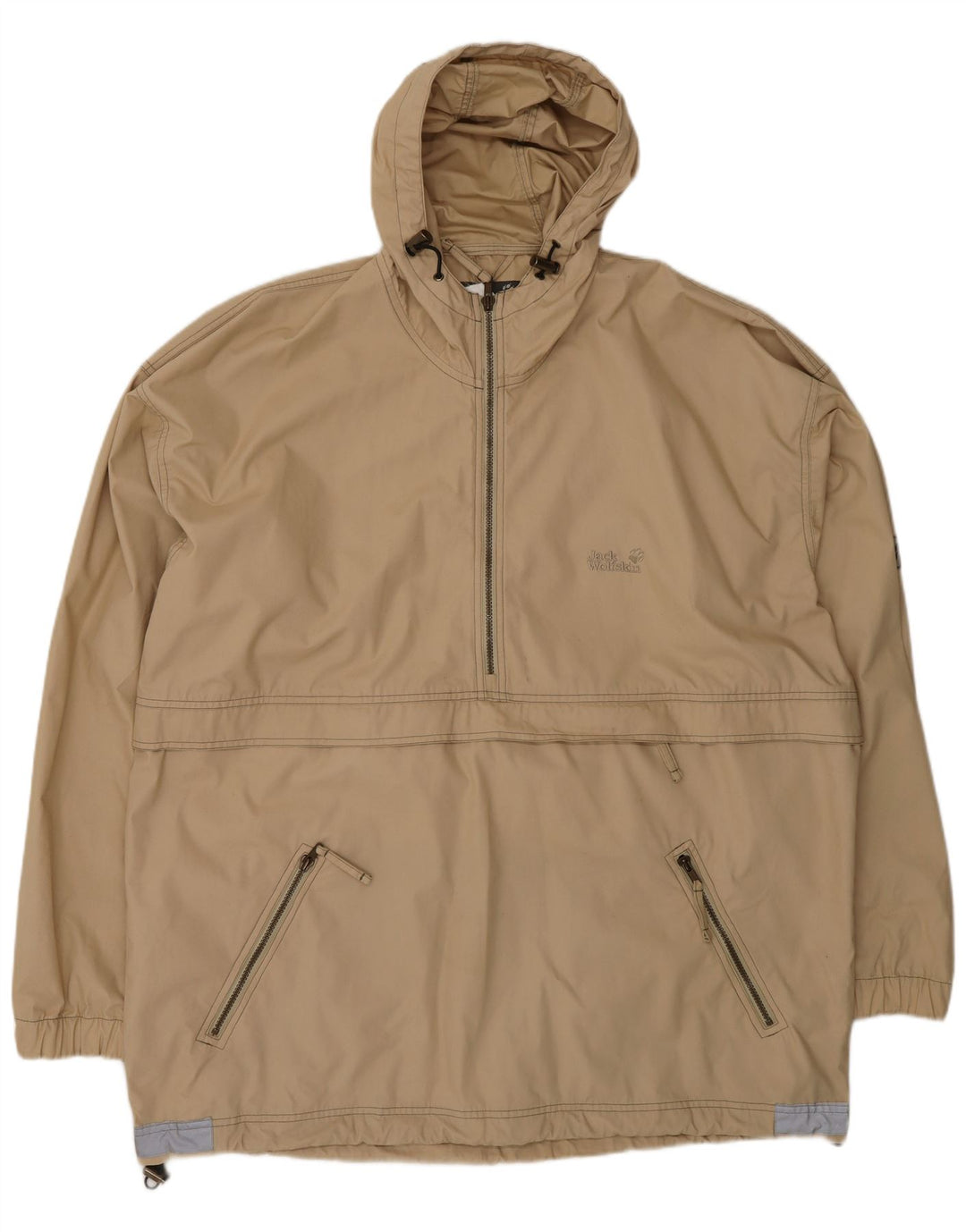 Jack Wolfskin Herren Anorakjacke mit Kapuze UK 44 2XL Beige Polyester
