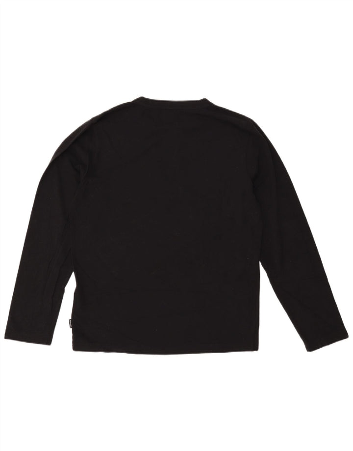 Converse Herren Grafik-Oberteil, langärmelig, mittelschwarz, Baumwolle