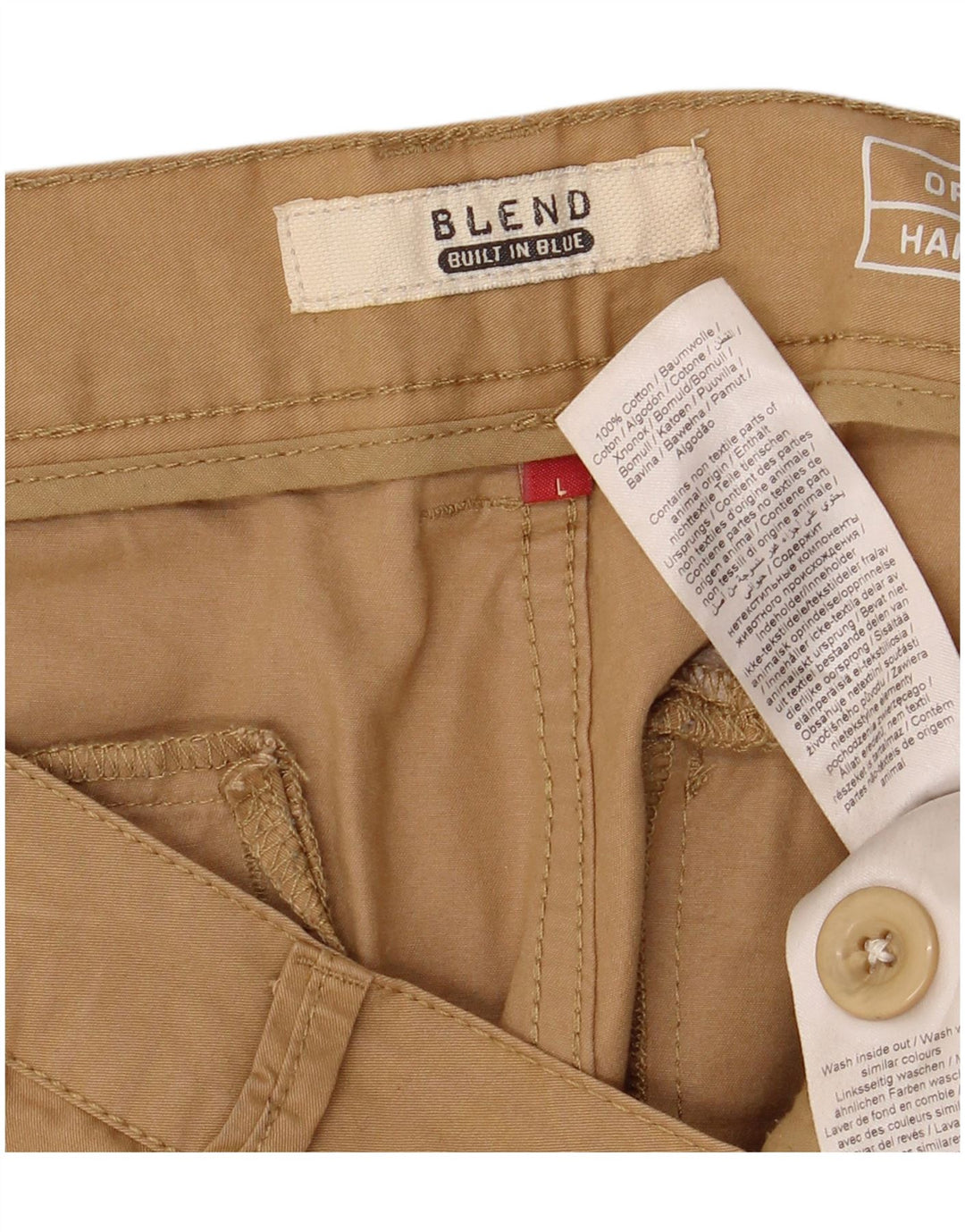 Blend Herren-Chinoshorts, Größe L, W36, Beige, Baumwolle