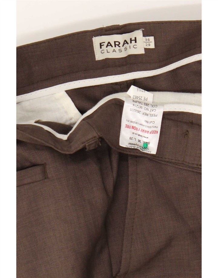 Farah Herren-Chinohose mit klassischer Passform, W36, L29, braun, Polyester