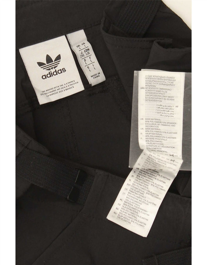Adidas Herren Cargo Shorts Large W36 Schwarz Polyamid