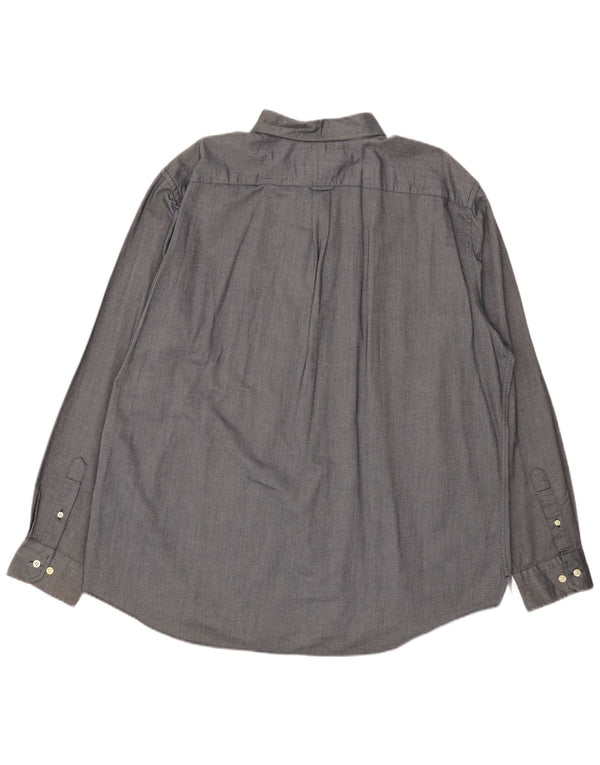 Nautica Herrenhemd XL Grau Baumwolle