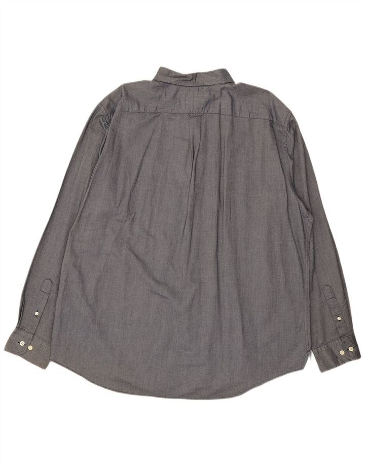 Nautica Herrenhemd XL Grau Baumwolle