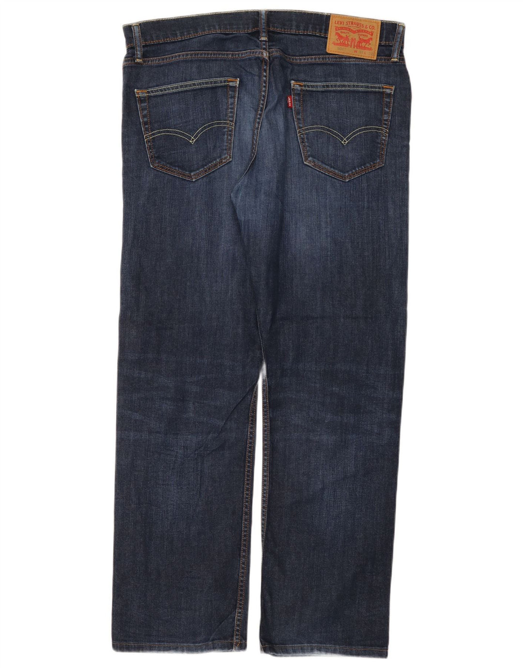 Levi's Damen 504 Straight Jeans W34 L32 Blaue Baumwolle