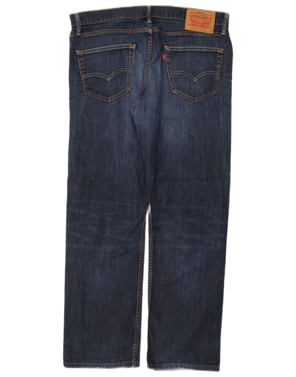 Levi's Damen 504 Straight Jeans W34 L32 Blaue Baumwolle