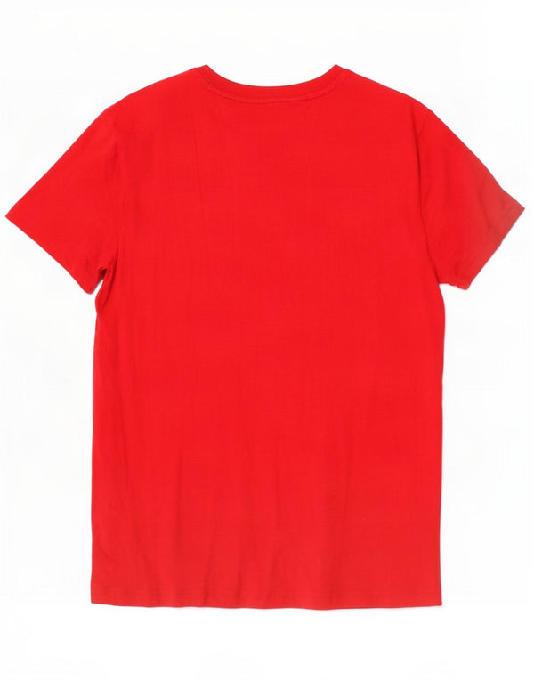 Nautica Herren T-Shirt Top Large Rot Baumwolle