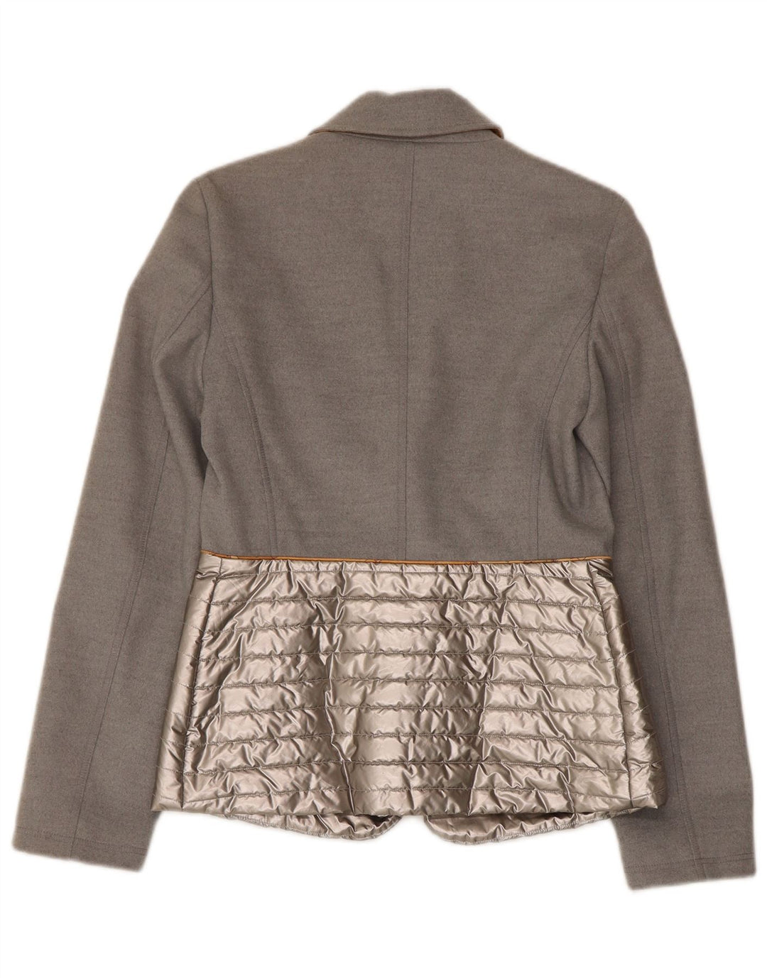 ALVIERO MARTINI Damen wattierte Blazerjacke IT 38 XS Grauer Farbblock