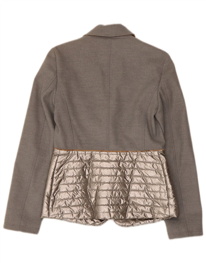 ALVIERO MARTINI Damen wattierte Blazerjacke IT 38 XS Grauer Farbblock