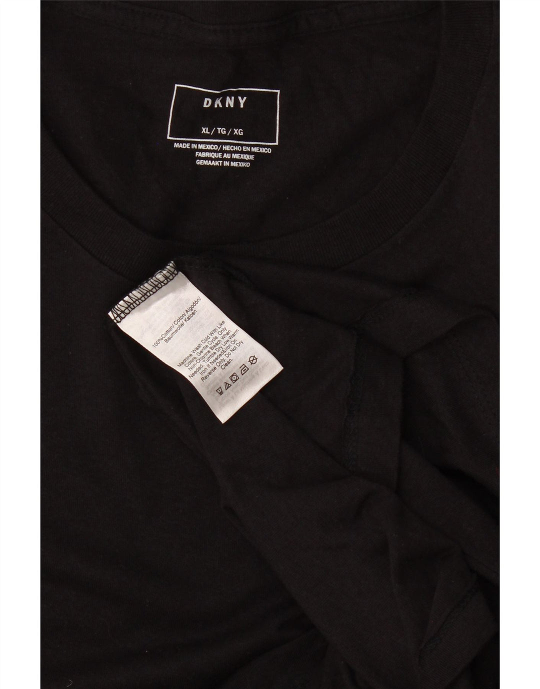 Dkny Herren Grafik T-Shirt Top XL Schwarz Baumwolle