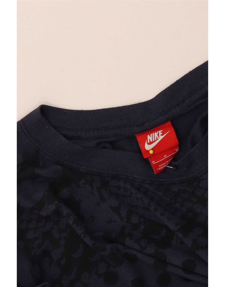 Nike Damen-T-Shirt mit abstraktem Muster, Gr. 14, mittleres Marineblau