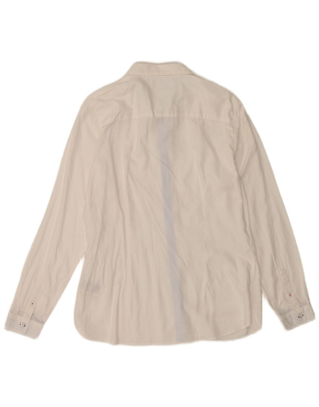 Tommy Hilfiger Damen Stretch-Hemd US 12 Large Weiße Baumwolle