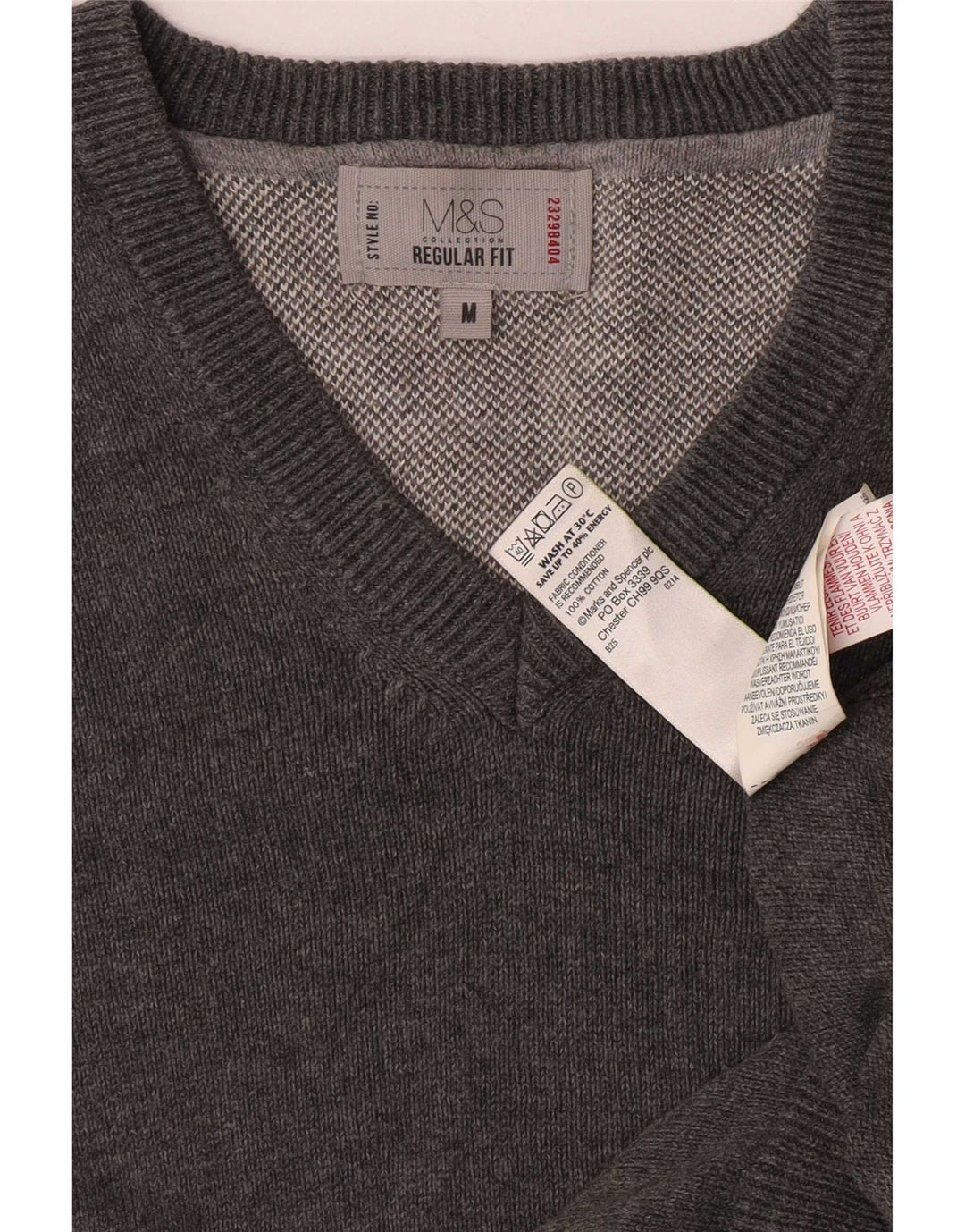 Marks & Spencer Herren-Tanktop mit normaler Passform, mittelgraue Baumwolle