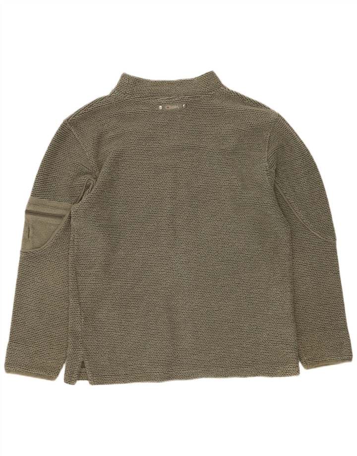 Weird Fish Herren-Sweatshirt, Pullover, Größe S, Khaki, Baumwolle
