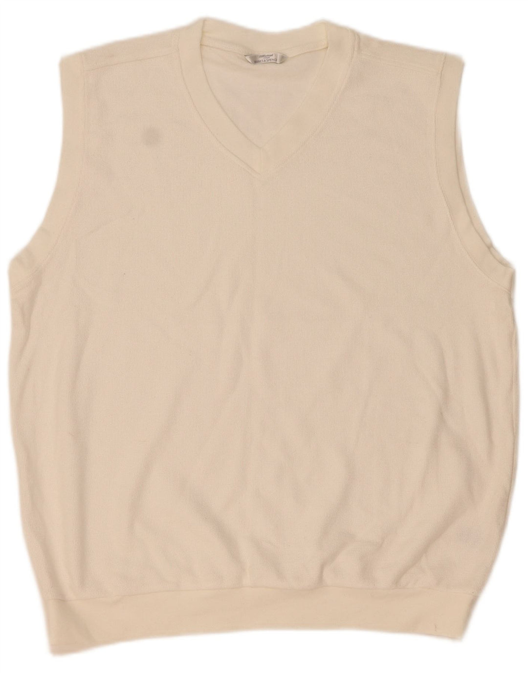Marks & Spencer Herren-Tanktop, groß, aus weißer Baumwolle