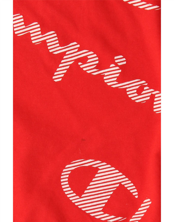 CHAMPION Herren-T-Shirt mit Grafik, Größe L, aus roter Baumwolle