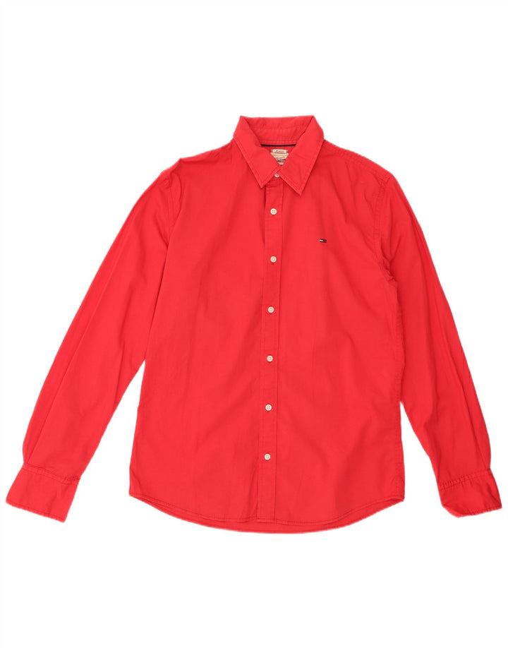 TOMMY HILFIGER Herrenhemd Mittelrote Baumwolle