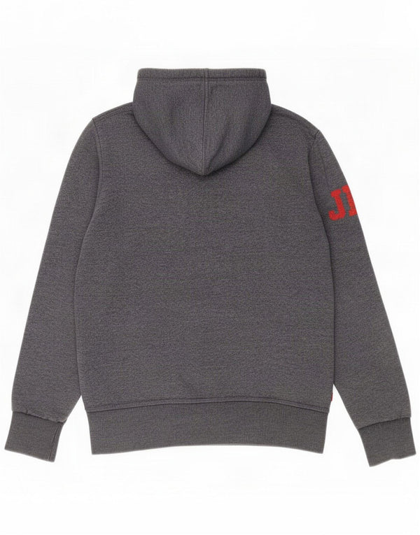 Superdry Mens Graphic Hoodie Jumper Large Navy Blue Flecked Cotton