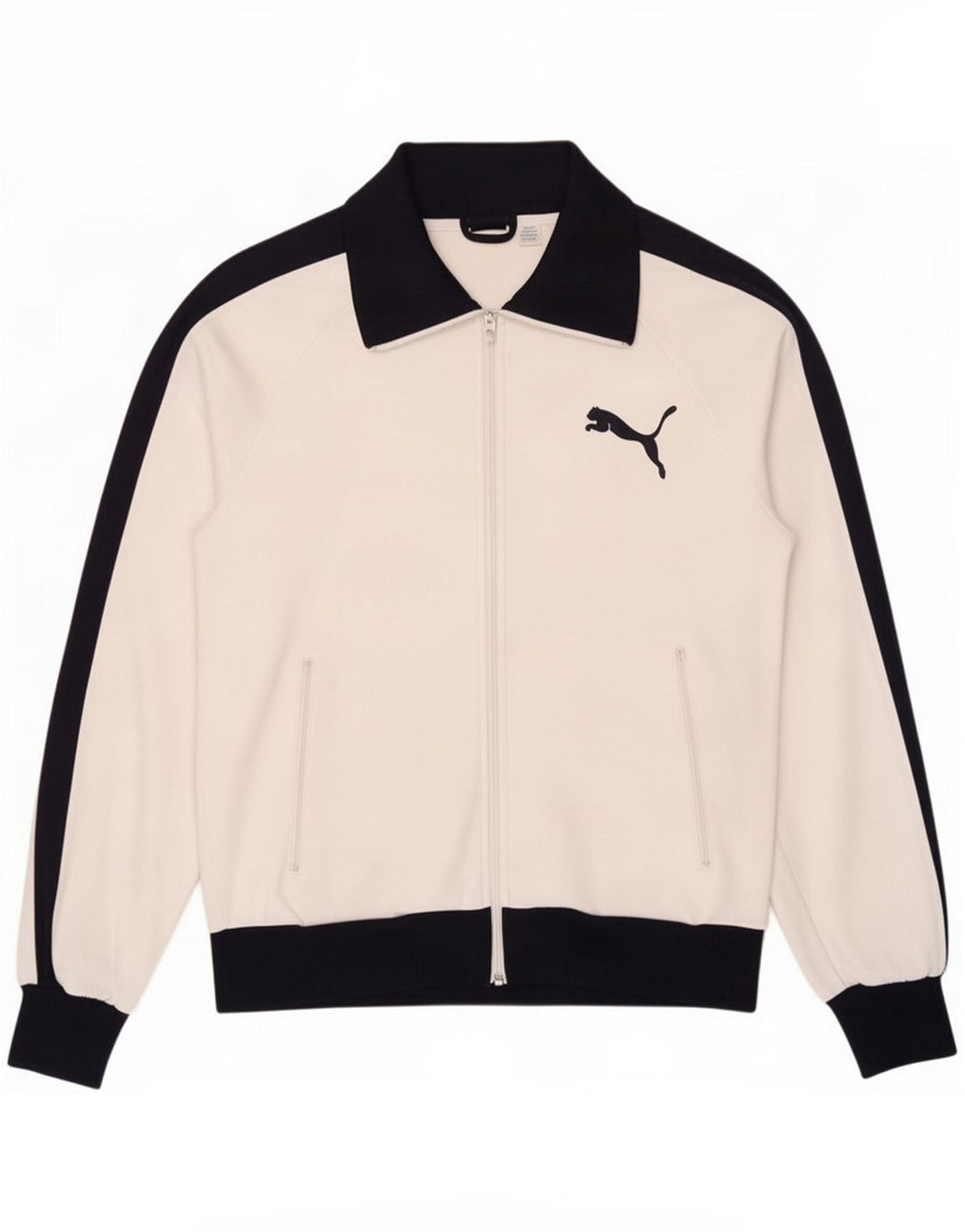 Puma Herren Grafik-Trainingsanzug-Oberteil, Mittelweiß, Farbblock-Polyester