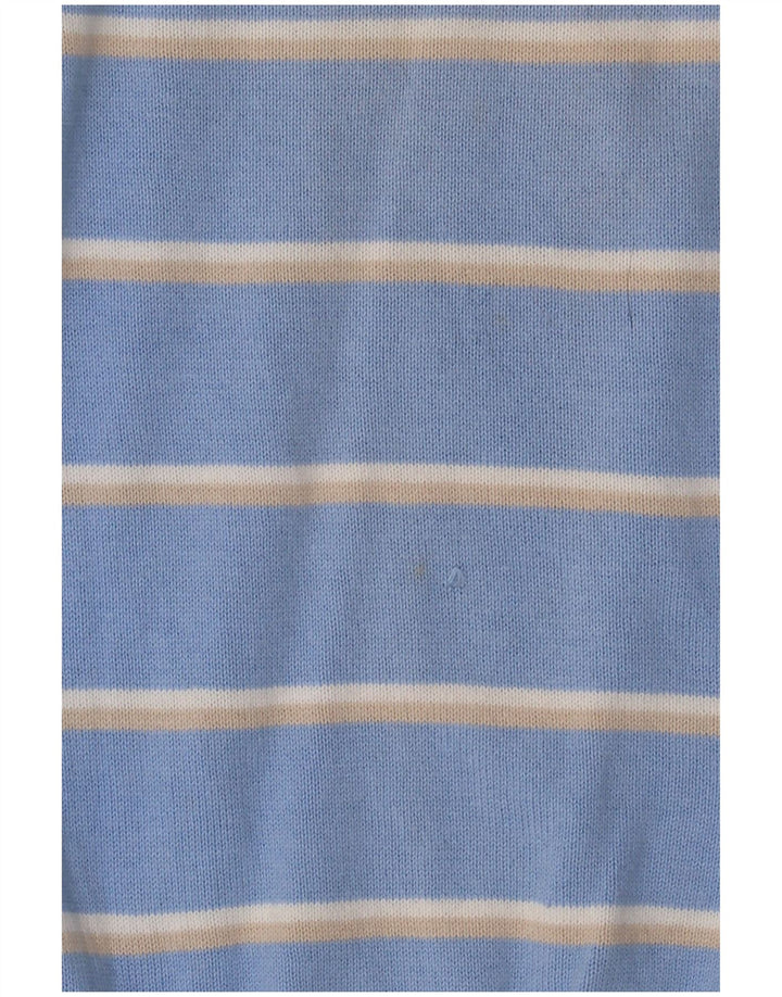 Kappa Herren-Pullover mit V-Ausschnitt, mittelblau, gestreift, Baumwolle