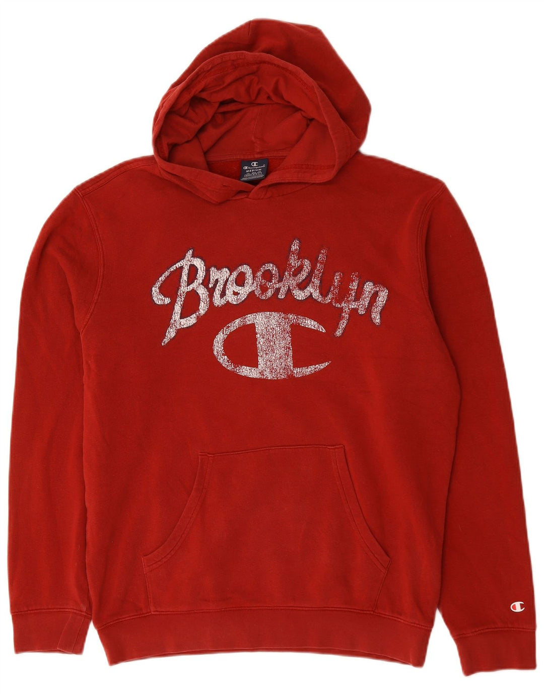 Champion Herren Brooklyn Graphic Kapuzenpullover aus mittelroter Baumwolle