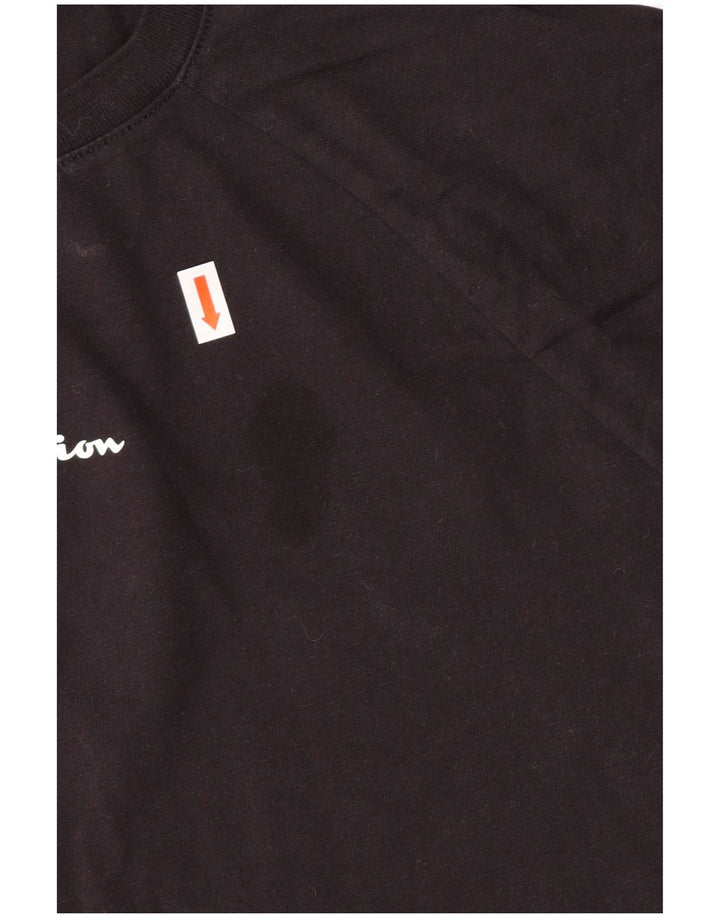 Champion Damen Grafik-T-Shirt-Oberteil XL aus schwarzer Baumwolle