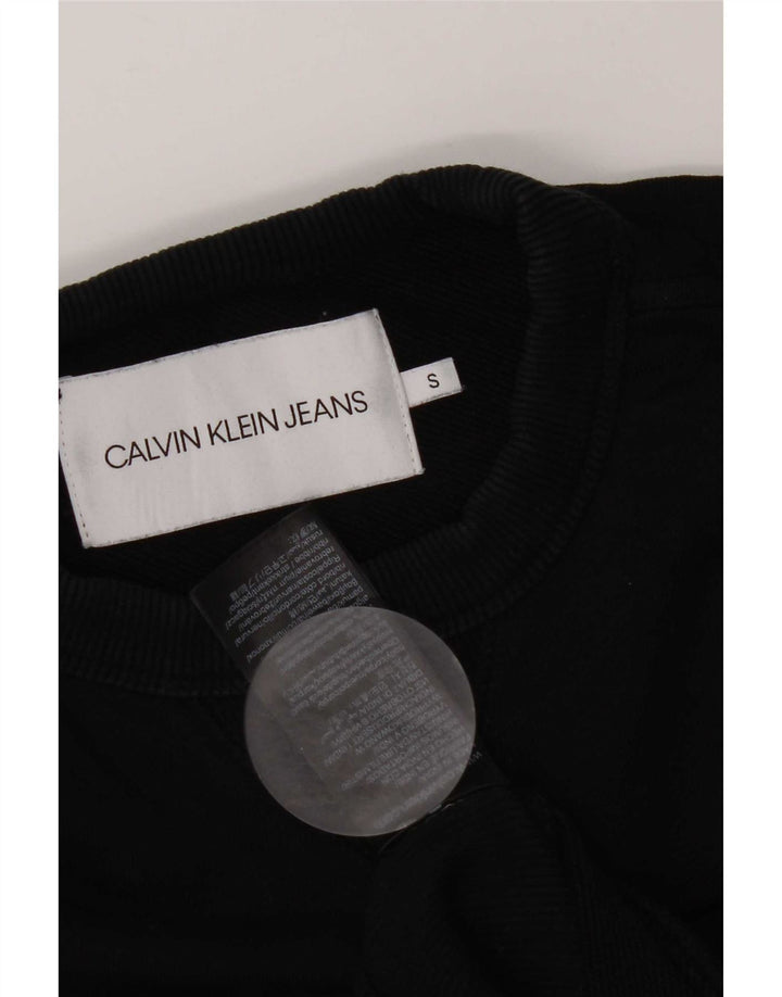 Calvin Klein Herren Graphic Regular Fit Sweatshirt Pullover Small Schwarz Baumwolle