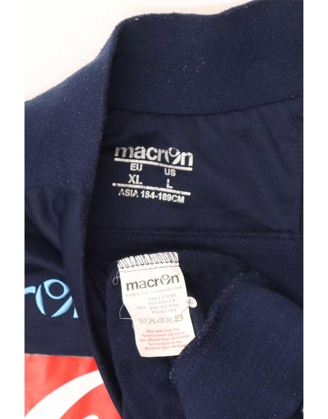 Macron Herren-Trainingsanzug mit Grafik-Pullover, groß, Marineblau, Farbblock