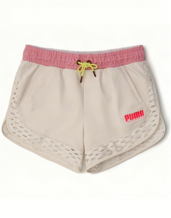 Puma Damen Sophia Webster Sport Shorts UK 10 Small White Colourblock