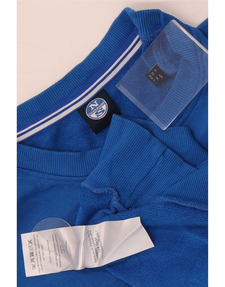 North Sails Herren-Sweatshirt mit Grafik, groß, aus blauer Baumwolle