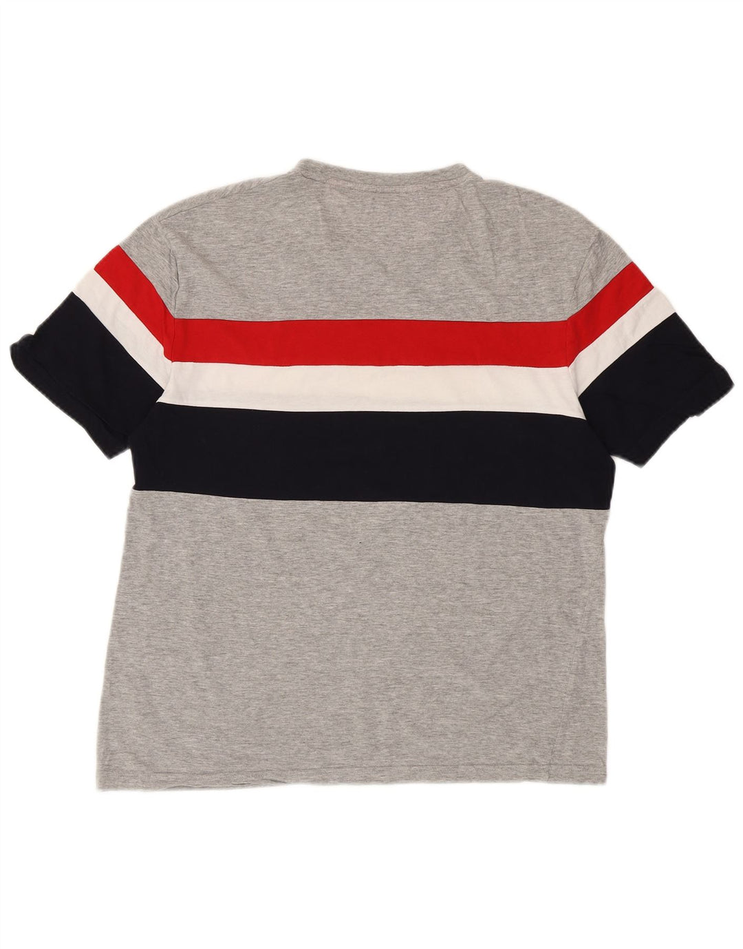 ZARA Mens T-Shirt Top Large Grey Striped