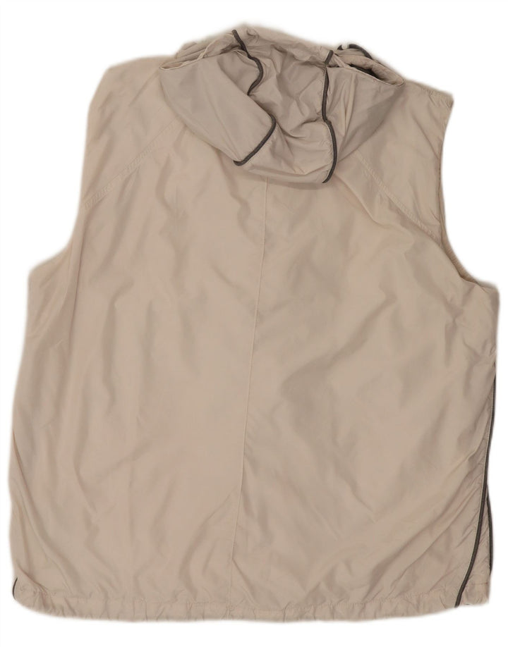 Diadora Damen Übergroße Kapuzenweste UK 16 Large Beige Polyamid